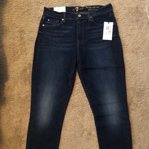 7 For All Mankind Ankle Skinny High Waist size 31